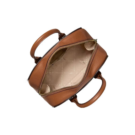 Michael Kors Women's Ashton Small Signature Logo Messenger Bag Brown/Gold