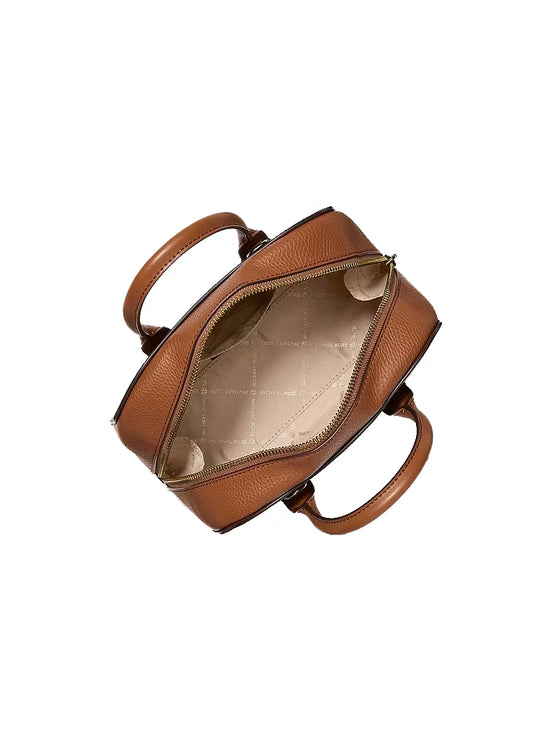 Michael Kors Women's Ashton Small Signature Logo Messenger Bag Brown/Gold