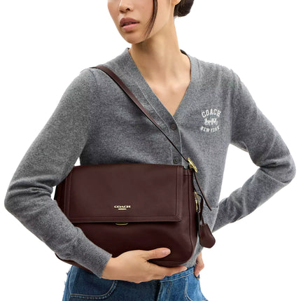 Coach Women's Etta Flap Bag Gold/Maple