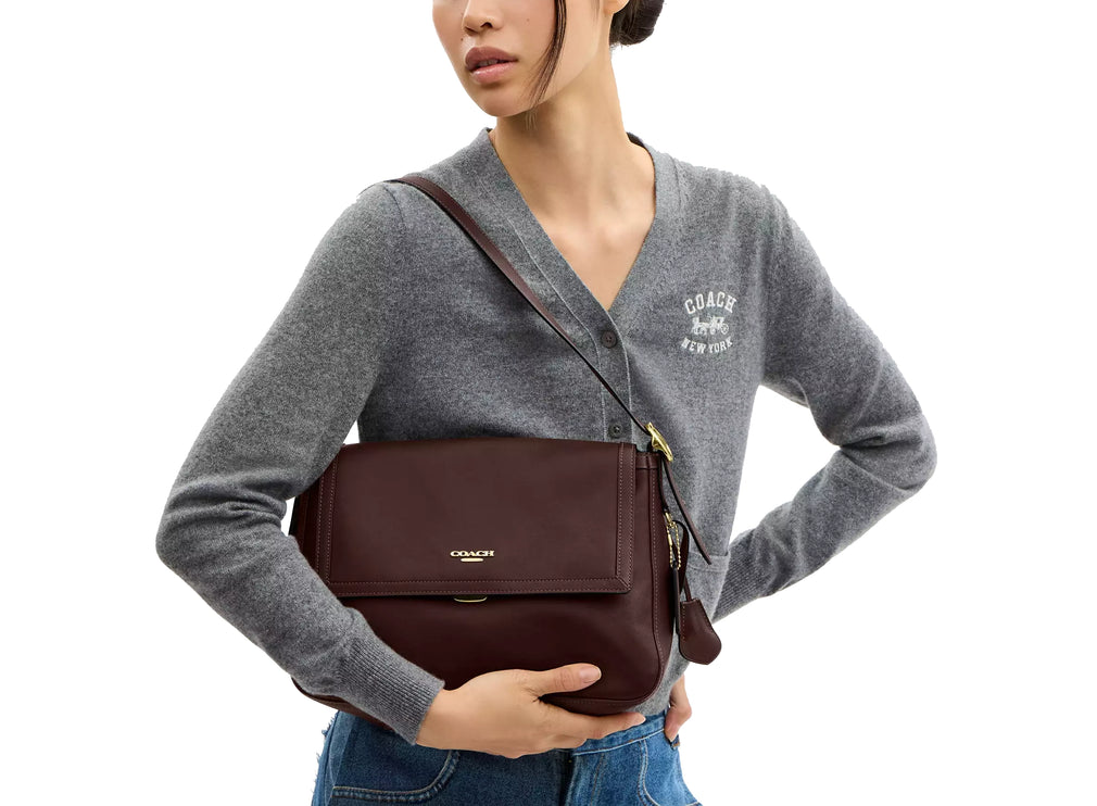Coach Women's Etta Flap Bag Gold/Maple