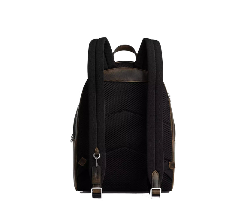 Coach Women's Taylor Small Backpack In Loved Leather Silver/Black Brown