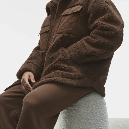 alo Men's Sherpa Edge Shacket Java Brown