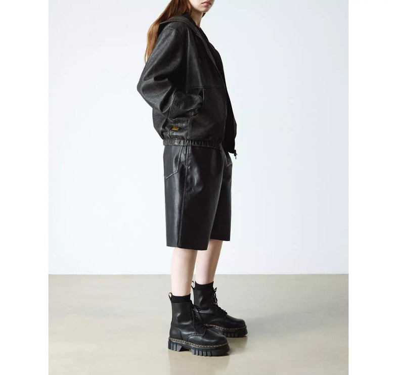 Dr. Martens Unisex Audrick Nappa Leather Lux Platform Ankle Boots Black