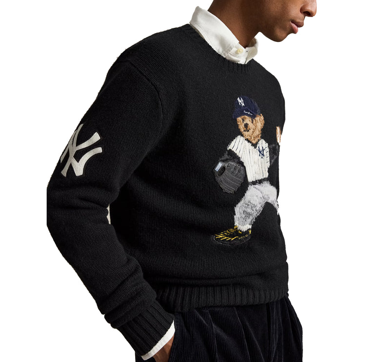 Polo Ralph Lauren Men's Polo Ralph Lauren Yankees Bear Sweater Polo Black Multi