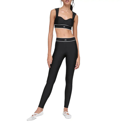 alo Women's Airlift High-Waist Alignment Legging Black/White