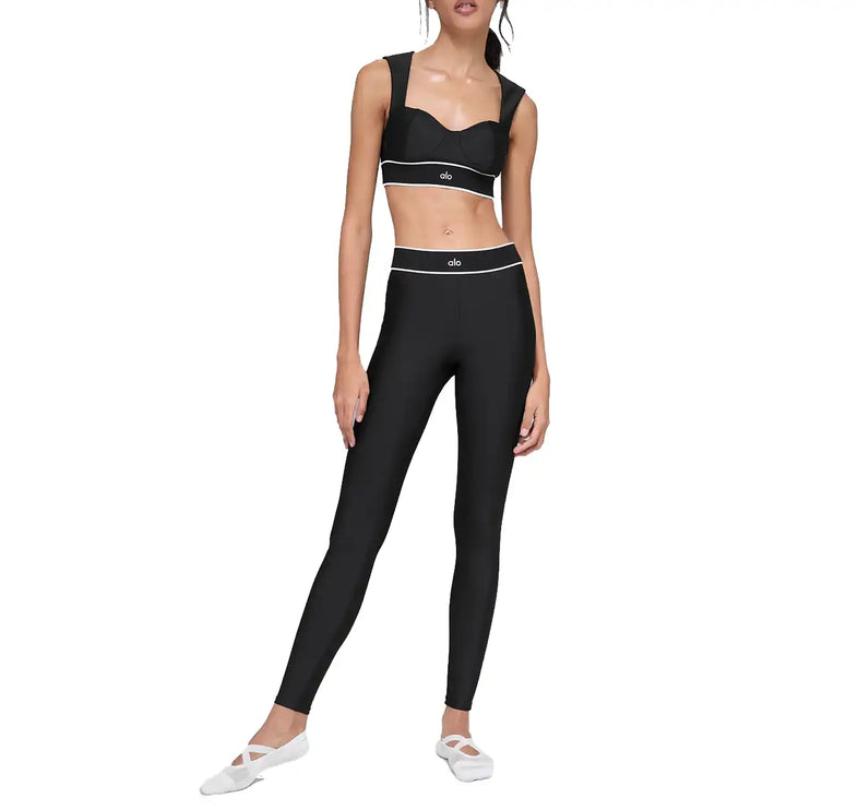 alo Women's Airlift High-Waist Alignment Legging Black/White