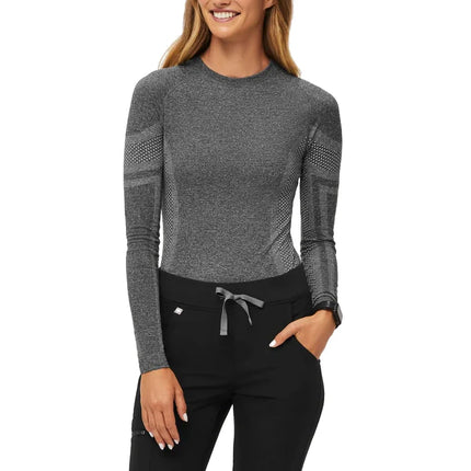 FIGS Women's Salta Seamless Longsleeve Underscrub Graphite