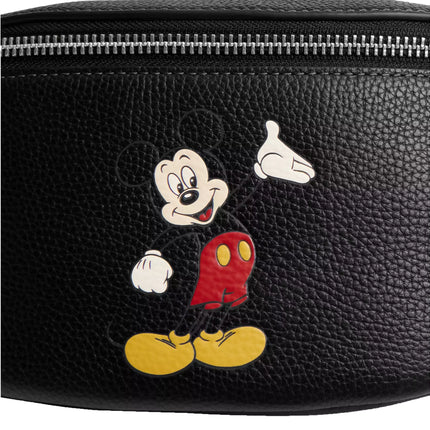 Coach Unisex Disney X Coach Charter Belt Bag 7 With Mickey Mouse Black