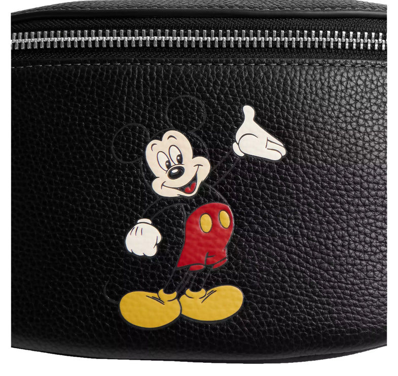 Coach Unisex Disney X Coach Charter Belt Bag 7 With Mickey Mouse Black
