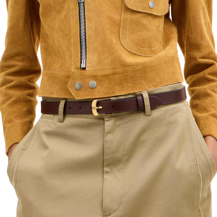 Coach Women's C Harness Buckle Belt, 25 Mm Gold/Maple
