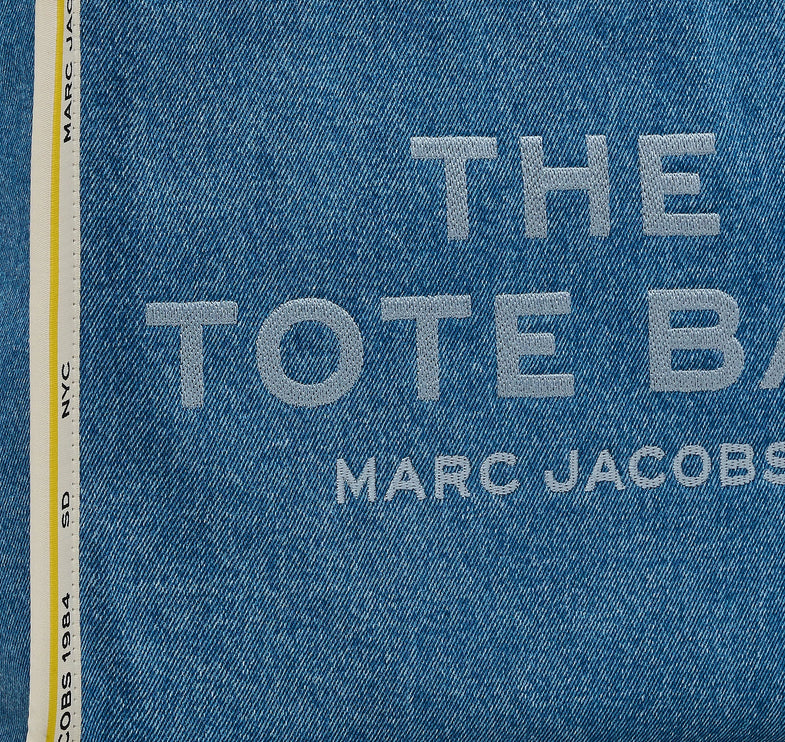 Marc Jacobs Women's The Denim Chain Medium Tote Bag Light Wash