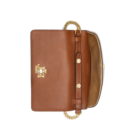 Polo Ralph Lauren Women's Leather Crossbody Turn Lock Tech Case Tan