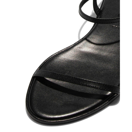 AEYDE Women's Nettie Leather Sandals Black Nappa