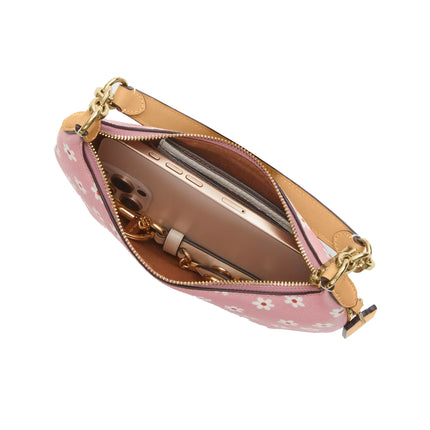 Coach Women's Mini Payton Bag With Floral Print Gold/Pink Multi