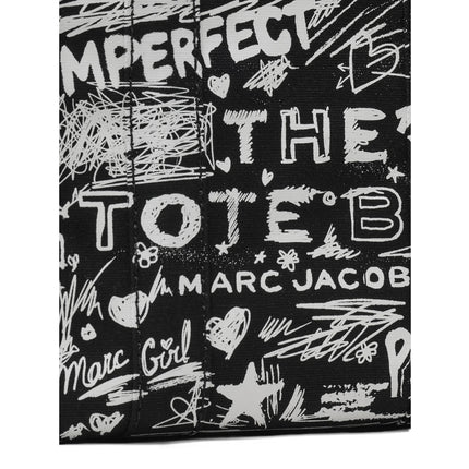 Marc Jacobs Women's The Punk Scribble Canvas Small Tote Bag Black