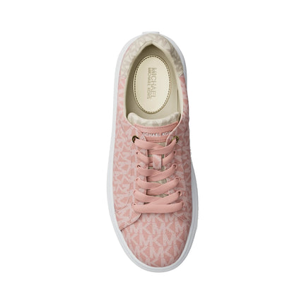 Michael Kors Women's Romey Metallic Two Tone Signature Logo Platform Sneaker Powder Blush