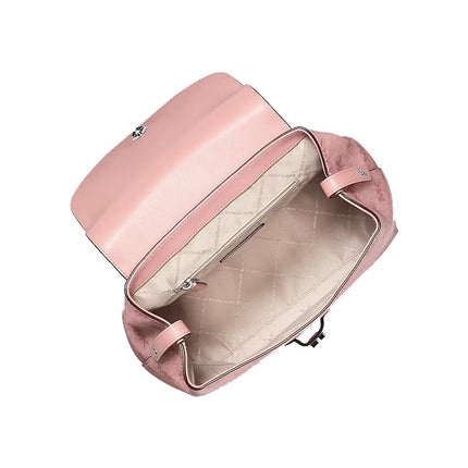 Michael Kors Women's Maya Medium Signature Logo Backpack Sunset Rose