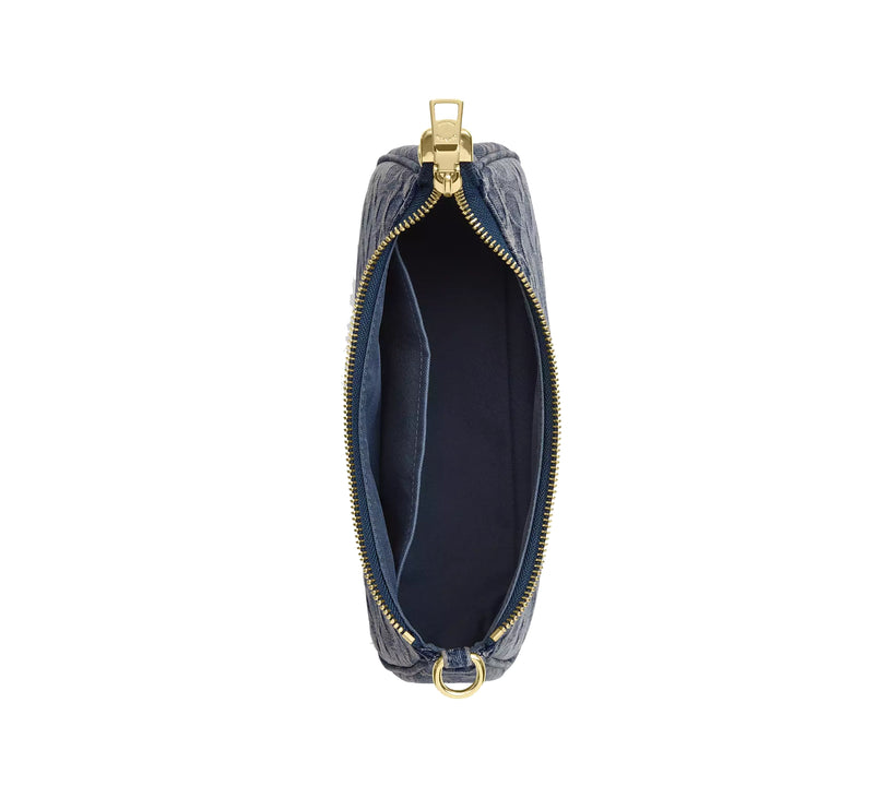 Coach Women's Teri Shoulder Bag In Signature Regenerative Cotton Denim Gold/Denim