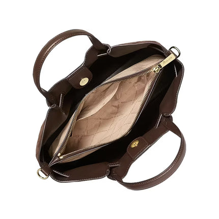 Michael Kors Women's Carson Medium Satchel Bag Nutmeg