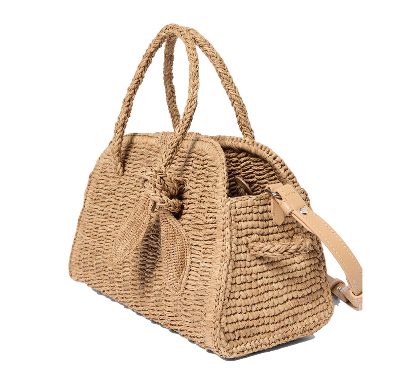 Jacquemus Women's The Small Raffia Turismo Beige
