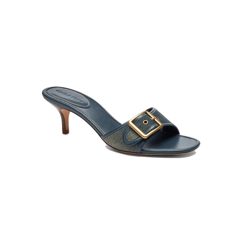 Coach Women's Margot Sandal In Loved Denim Dark Indigo
