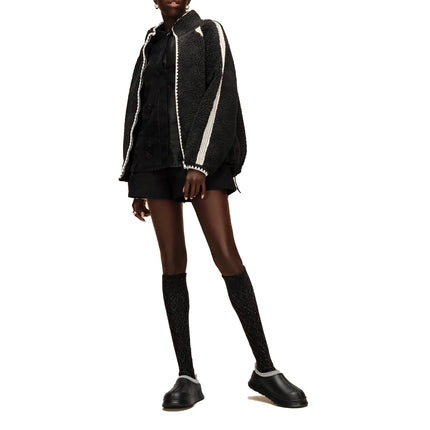 UGG Women's Nikia Crochet UGGfluff Jacket Black