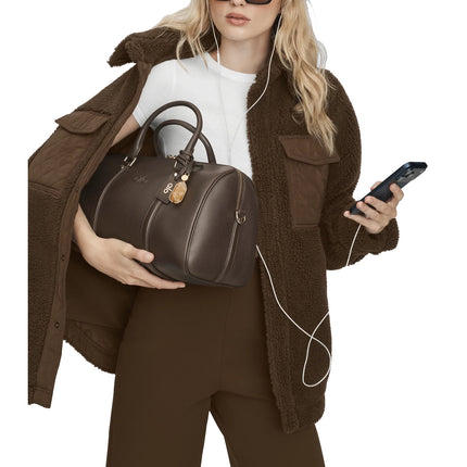 alo Women's Sherpa Edge Shacket Espresso