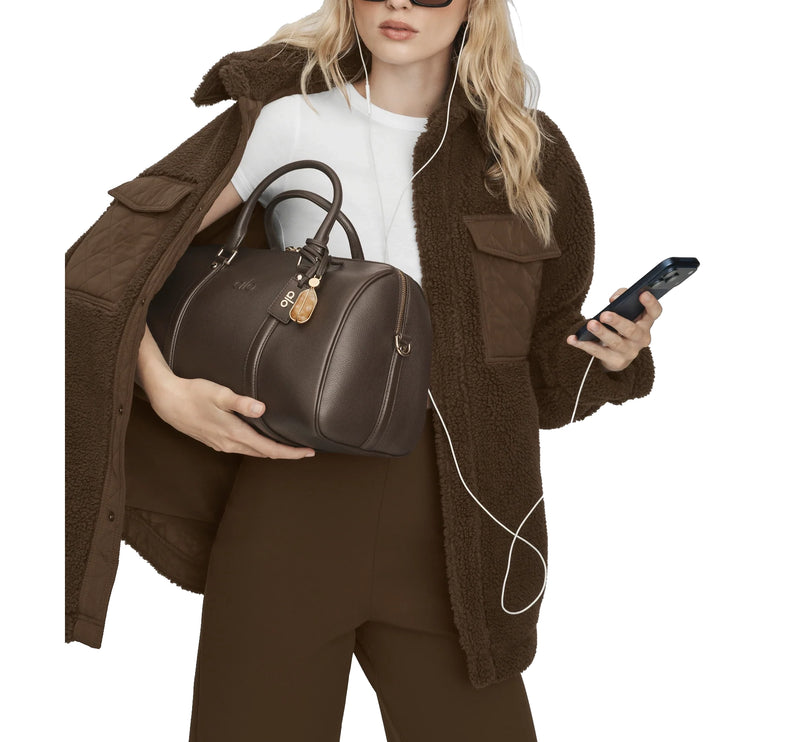 alo Women's Sherpa Edge Shacket Espresso