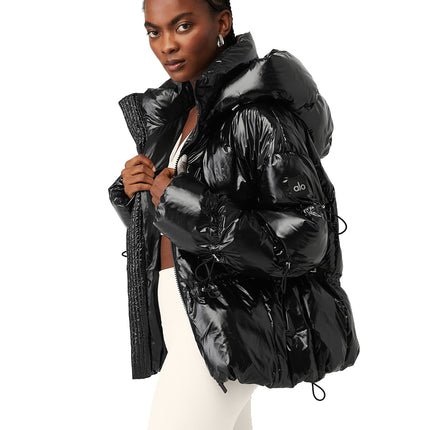 alo Women's Stunner Puffer Jacket Black