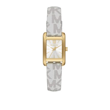 Michael Kors Women's Mini Monroe Gold-Tone and Logo Strap Watch Gold