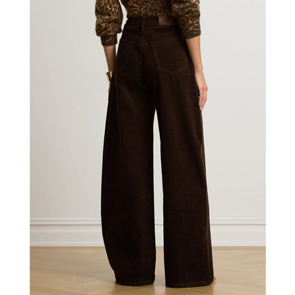 Polo Ralph Lauren Women's Corduroy High-Rise Super Wide-Leg Pant Circuit Brown