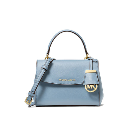 Michael Kors Women's Ava Extra Small Saffiano Leather Crossbody Chambray
