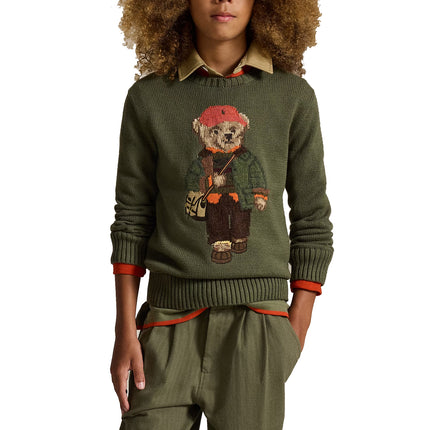 Polo Ralph Lauren Boy's Polo Bear Sweater Cruise Olive