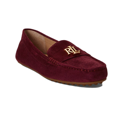 Polo Ralph Lauren Women's Barnsbury Suede Loafer Dark Garnet