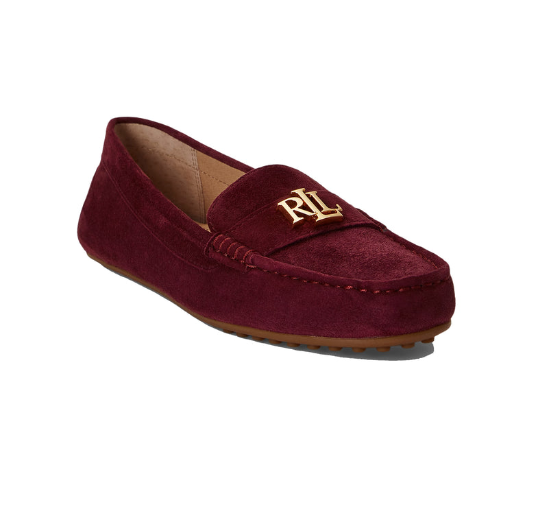 Polo Ralph Lauren Women's Barnsbury Suede Loafer Dark Garnet