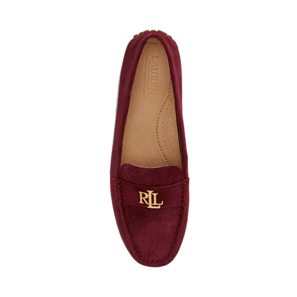 Polo Ralph Lauren Women's Barnsbury Suede Loafer Dark Garnet