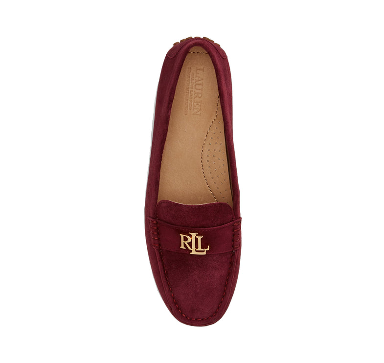 Polo Ralph Lauren Women's Barnsbury Suede Loafer Dark Garnet