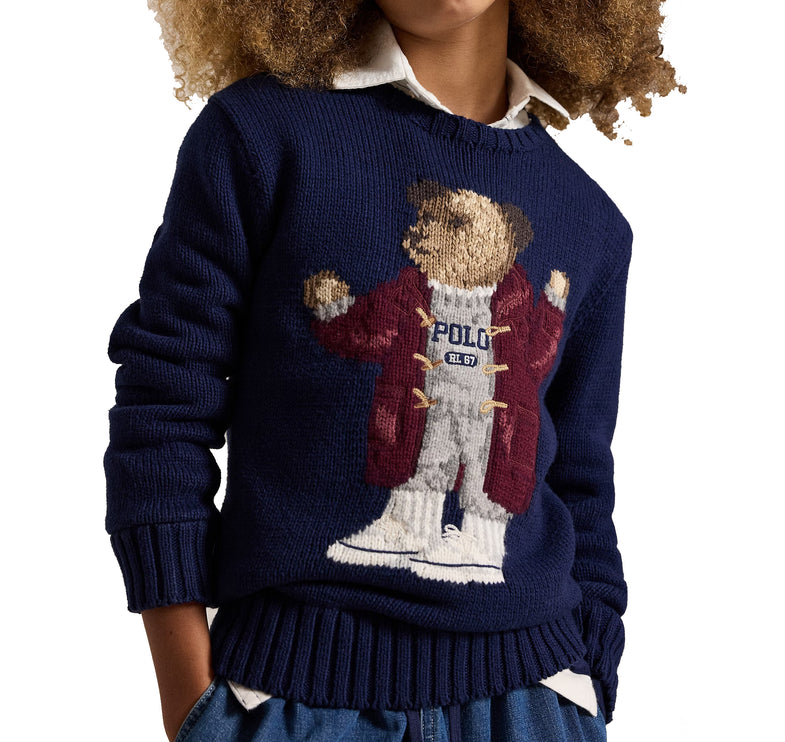 Polo Ralph Lauren Boy's Polo Bear Crewneck Sweater Refined Navy