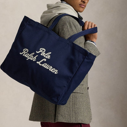 Polo Ralph Lauren Unisex Embroidered Canvas Tote Newport Navy