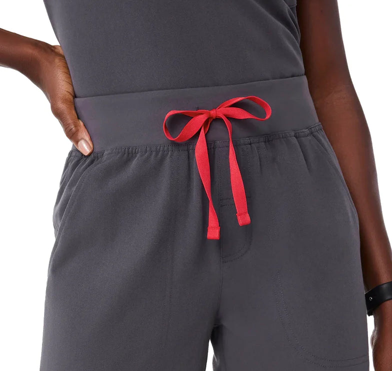 FIGS Women's High Waisted Isabel Wide Leg Scrub Pants Charcoal