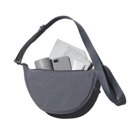 Uniqlo Unisex Round Mini Shoulder Bag 08 Dark Gray