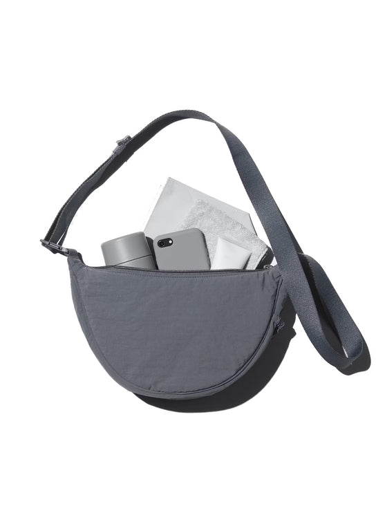 Uniqlo Unisex Round Mini Shoulder Bag 08 Dark Gray