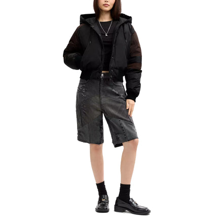 COACH Women's Puffer Hoodie Black
