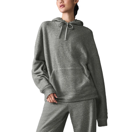 alo Women's Triumph Restore Hoodie Grey Triblend