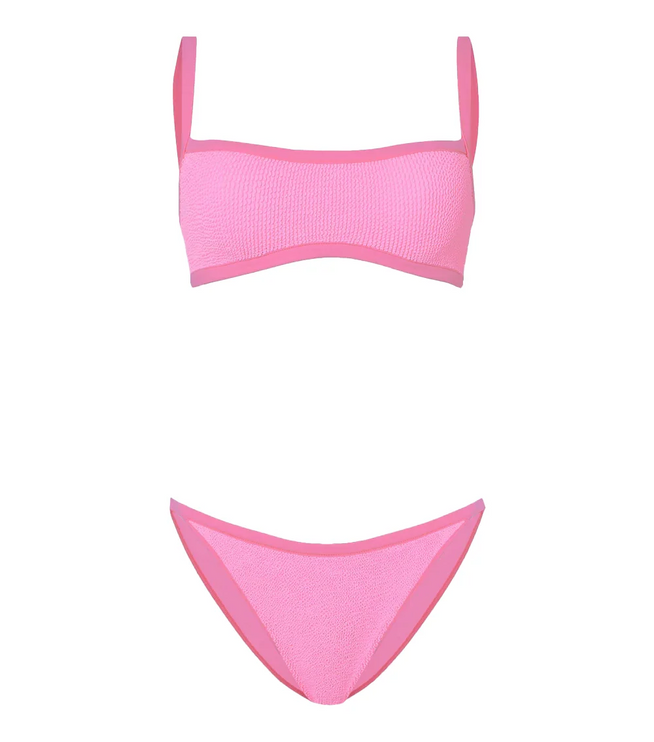 HUNZA G Women's Tyler Bikini Tonal Bubblegum