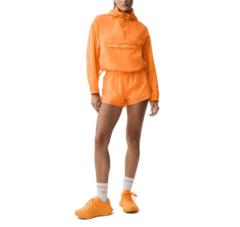 alo Women's 1/4 Zip Go Time Pullover Satsuma Breeze