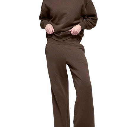 alo Women's Serenity Wide Leg Sweatpant Espresso