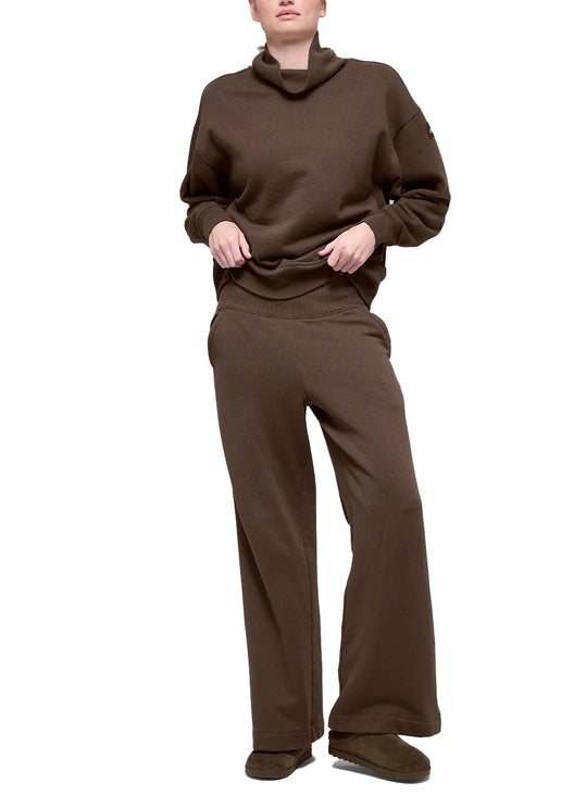 alo Women's Serenity Wide Leg Sweatpant Espresso