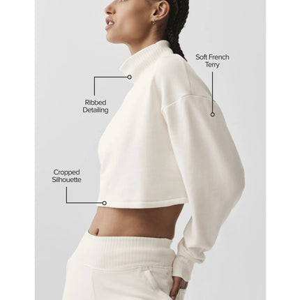 alo Women's Cropped Serenity Coverup Ivory