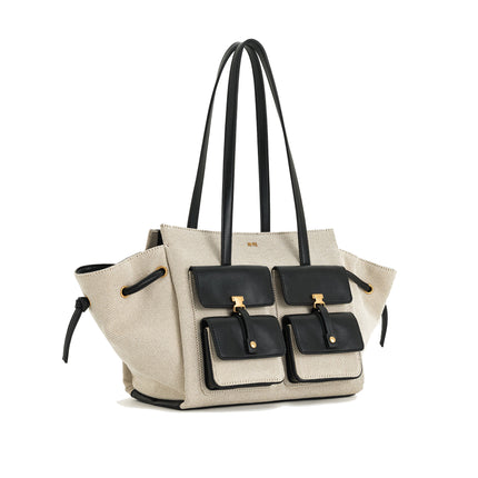 JW PEI Women's Linda Tote Bag Black Canvas